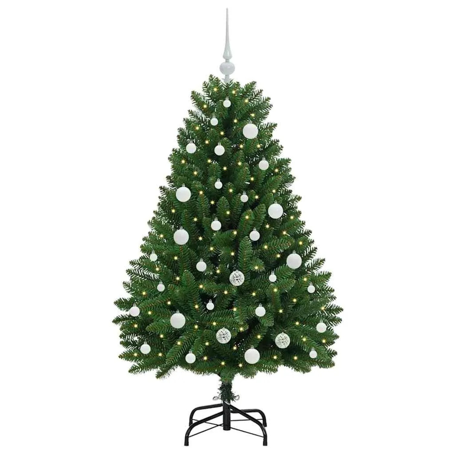 vidaXL Künstlicher Weihnachtsbaum Grün 150 cm PVC und Metall 3395679