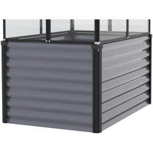 Vitavia Unterbau Gaia Jumbo, Granit-Schwarz, für Hochbeete. Erhöht das Frühbeet und ermöglicht rückenschonendes Gärtnern.