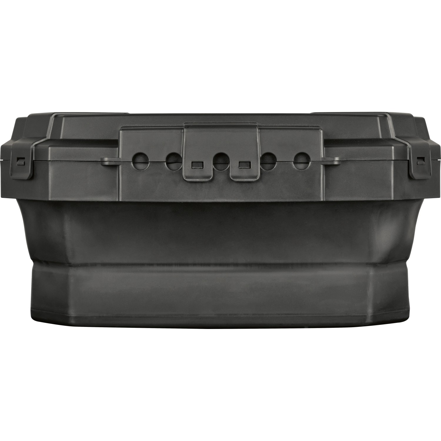 Zusammengeklappte D-Line Wetterschutzbox für Schutzkontaktstecker, wetterfeste Kabelbox