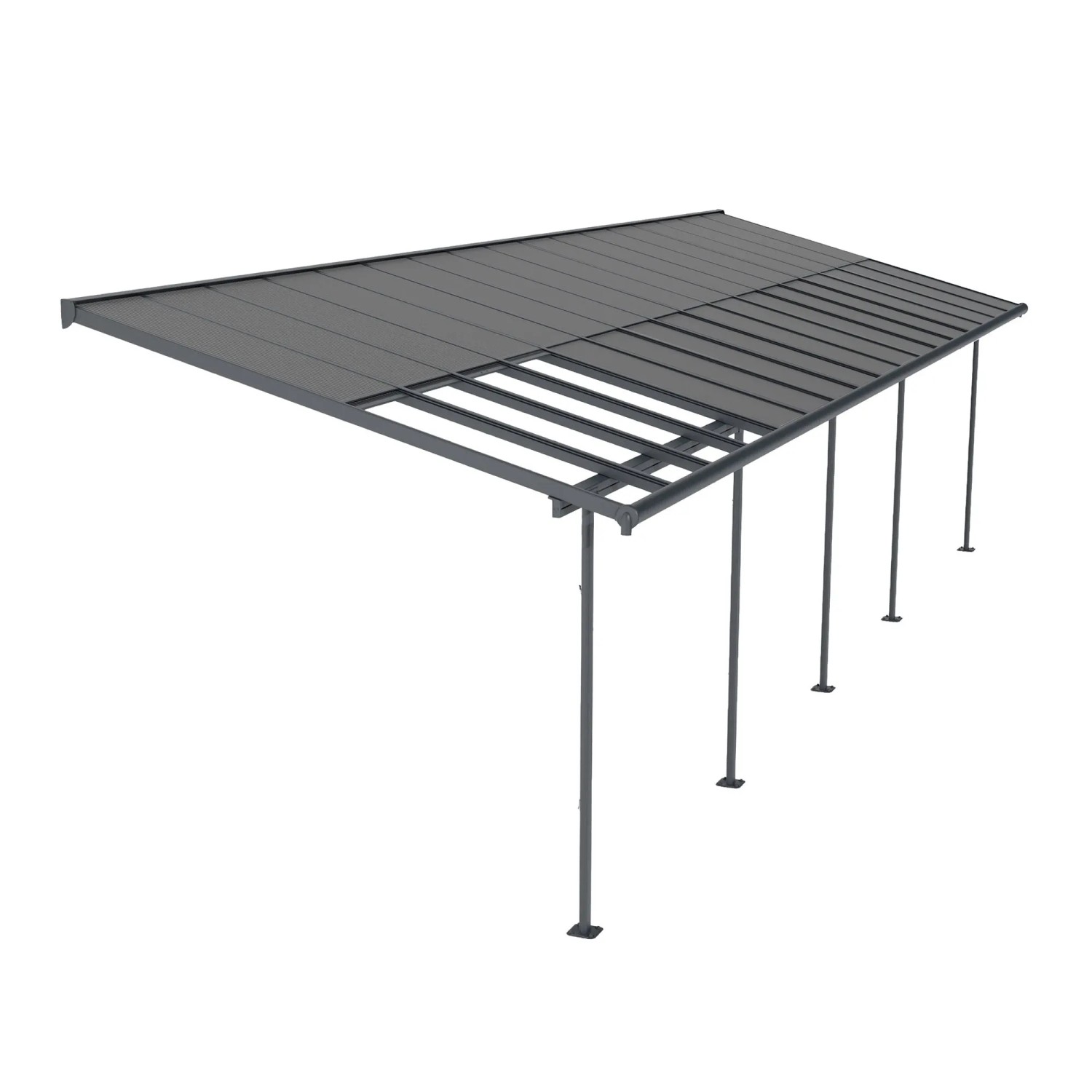 Canopia Terrassenüberdachung Sierra Cabrio 2,95 m x 10,44 m Grau