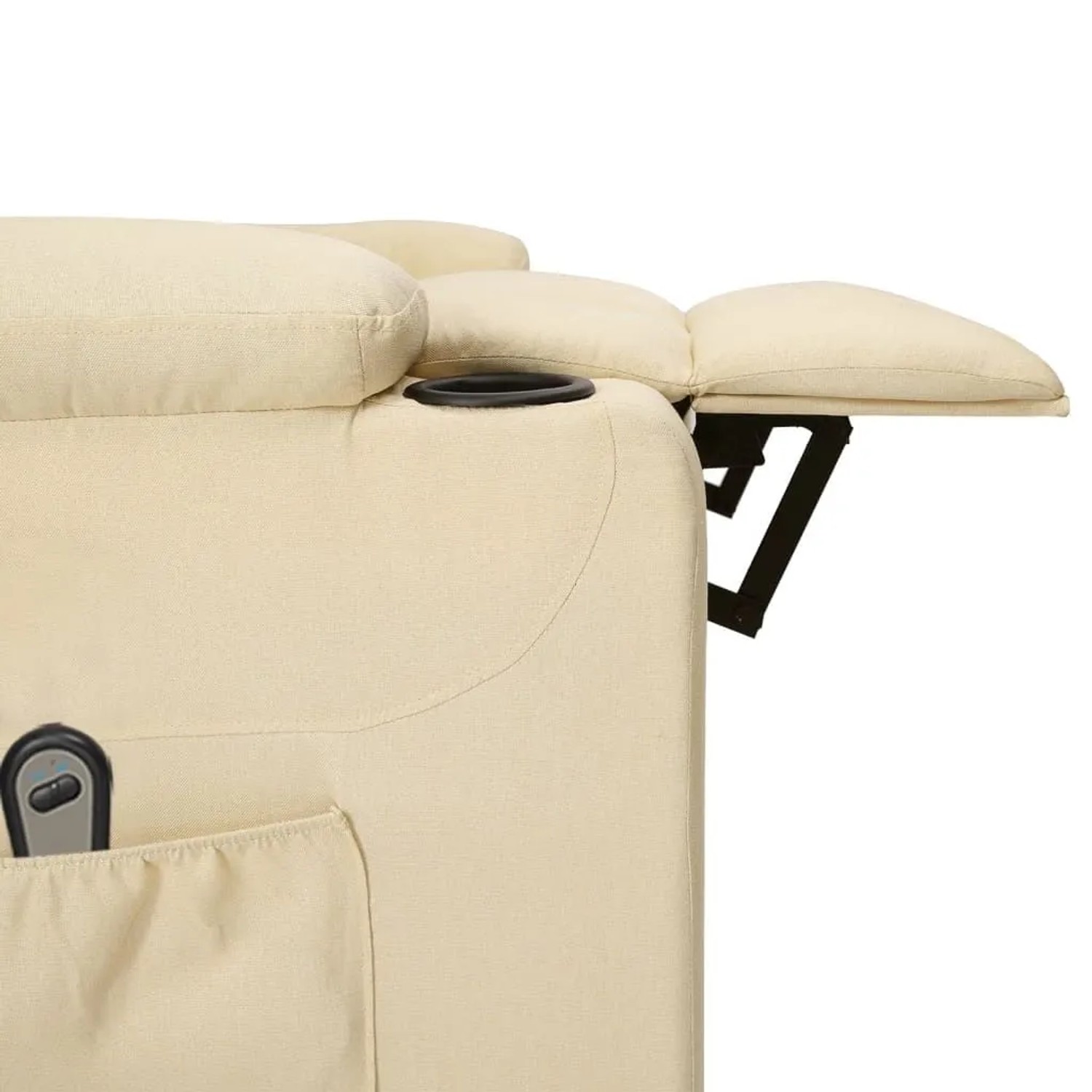 vidaXL Relaxsessel Elektrisch Creme Stoff 3098824_5
