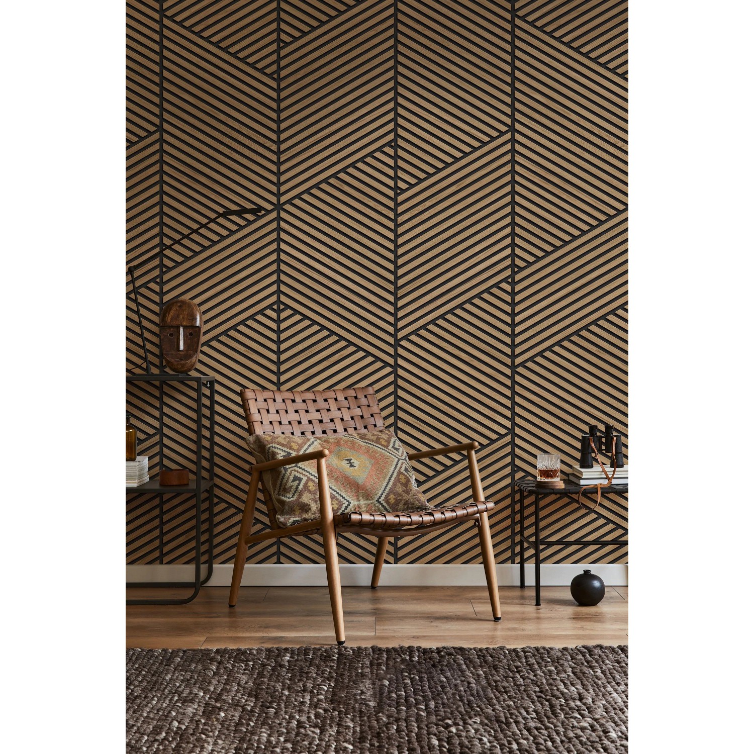 Grosfillex Wandpaneel Linio Graphic Light Oak, 3D Holzoptik, 260x37,5 cm.