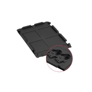 PROREGAL SuperSparSet 4x Eurobox Nextgen Grip Mit Scharnierdeckel Und Schwarzen Verschlüssen HxBxT 32x30x40cm 30 Liter Schwarz Griffe Offen