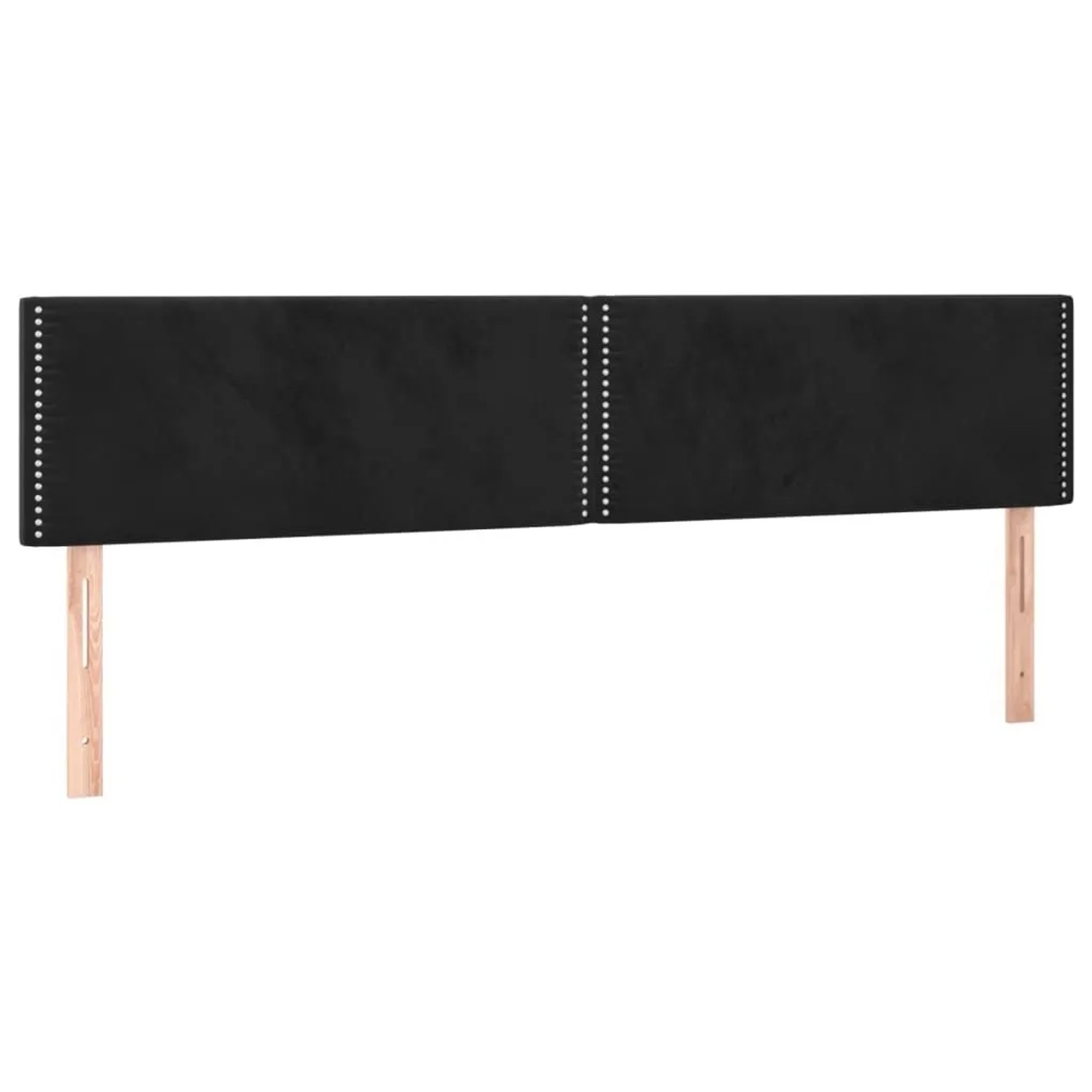 vidaXL Kopfteile 2 Stk Schwarz 90x5x78/88 cm Samt 345980