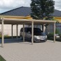Weka Doppelcarport 618 Gr. 2 mit Trapezblech, 603x612cm, für zwei PKW.
