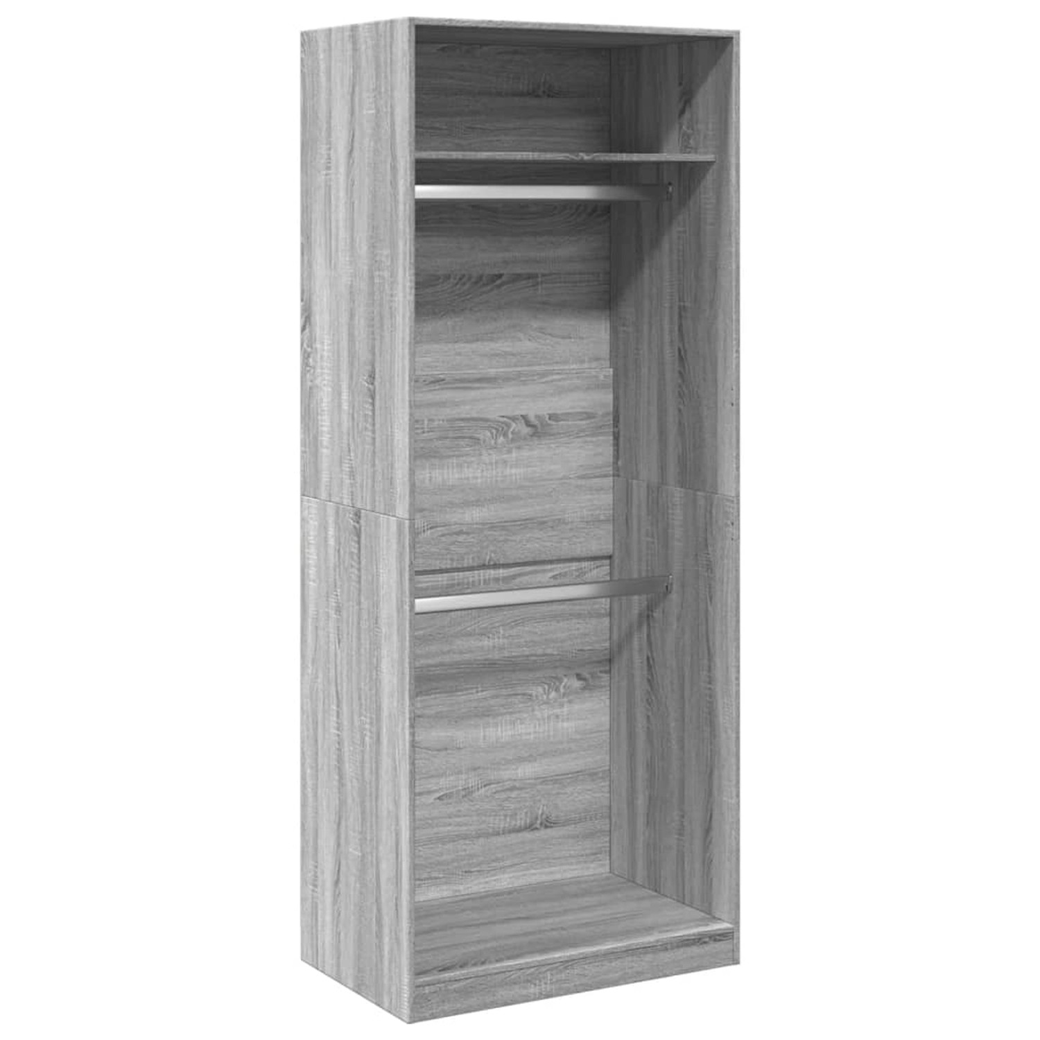 vidaXL Kleiderschrank Grau Sonoma 80x50x200 cm Holzwerkstoff 3307797 günstig online kaufen