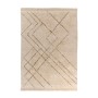Moderner Kurzflor Teppich in Creme-Braun (160x230 cm) mit geometrischem Muster.