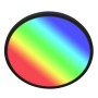 Schwarze LED-Deckenleuchte Kada RGB+W von Briloner, dimmbar mit Fernbedienung, Farbwechsel.