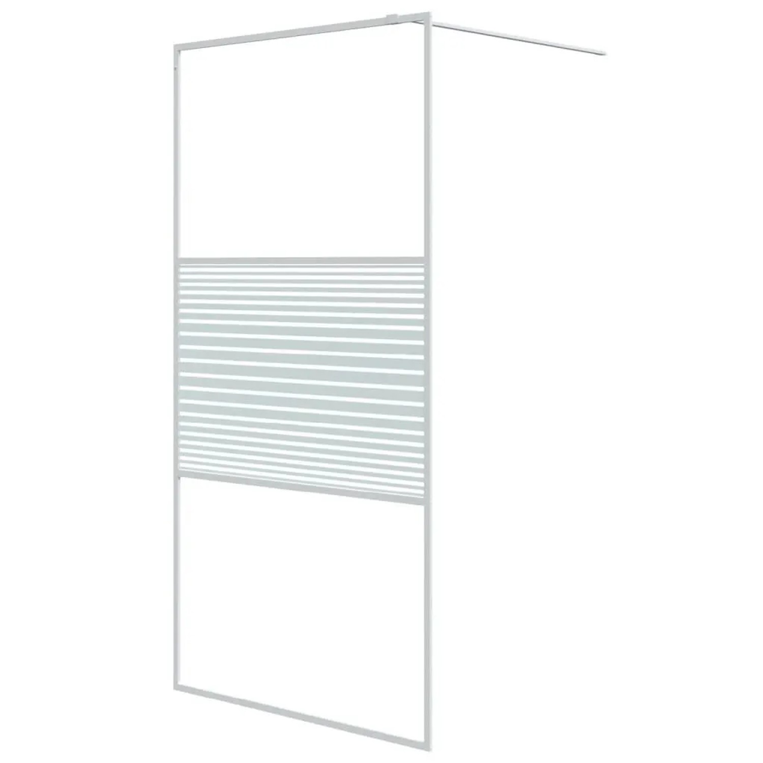 vidaXL Duschwand für Begehbare Dusche Weiß 100x195 cm ESG-Klarglas 152152