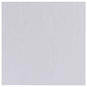 Detailaufnahme: Weißes Wandregal aus dem vidaXL Badmöbel-Set mit Holzstruktur.