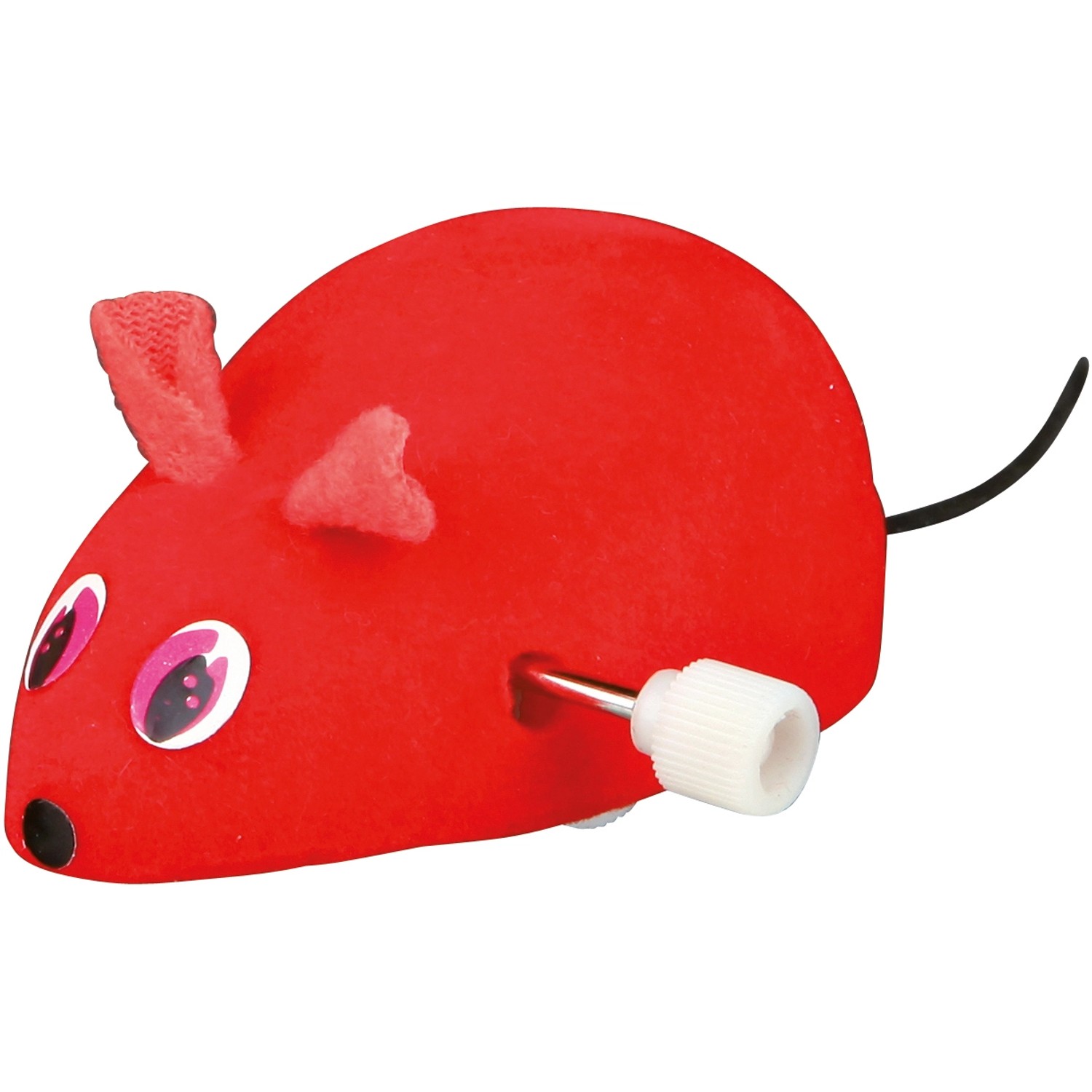 Rote Jollypaw Aufzieh-Maus, 7 cm, Katzenspielzeug zur Förderung des Jagdinstinkts.