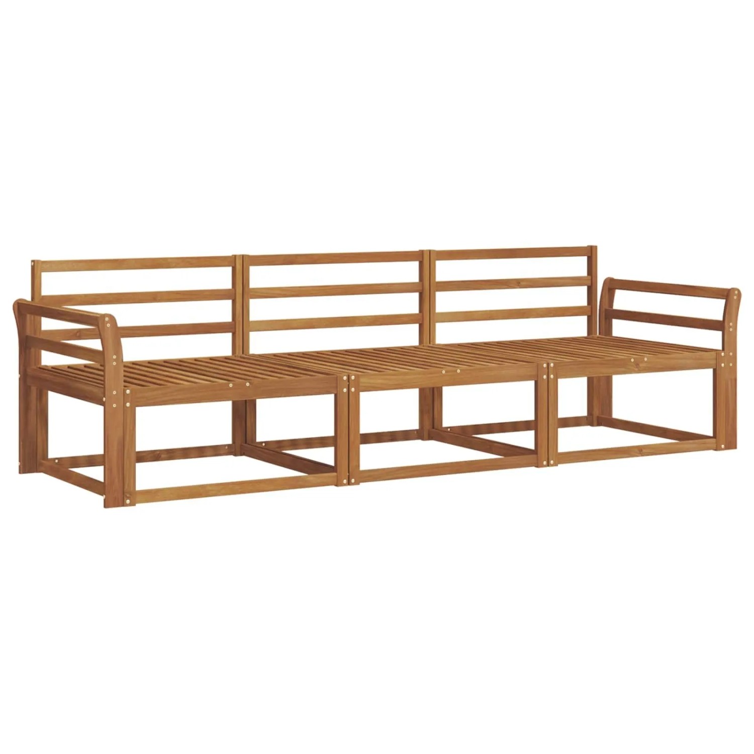vidaXL Outdoor-Sofagarnitur 3-Tlg Natur Massivholz Akazie 3367122