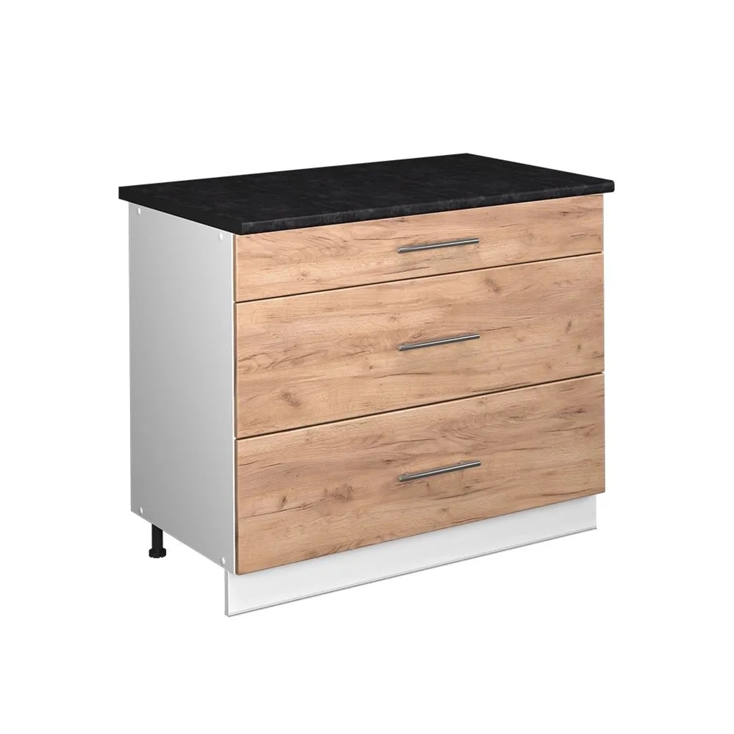 Vicco Küchenunterschrank Fame-Line Goldkraft Eiche/Weiß 100 x 82 AP Anthrazit Art Nr 61988