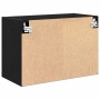 vidaXL Garagen-Wandschrank, schwarz, aus Holzwerkstoff. Werkzeugschrank zur Wandmontage.