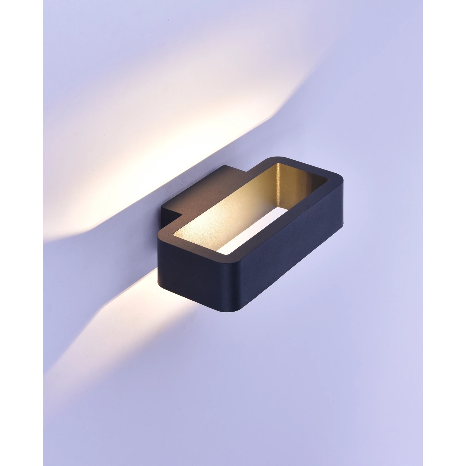 Moderne, anthrazitfarbene LED-Wandleuchte Hendrik von Paul Neuhaus für Innen & Außen.