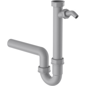 Kirchhoff Siphon Eco Save für Küchenspüle, 40mm, aus recyceltem Kunststoff mit Geräteanschluss.