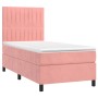 Rosa vidaXL Boxspringbett (80x200 cm) mit Matratze und Samtbezug.