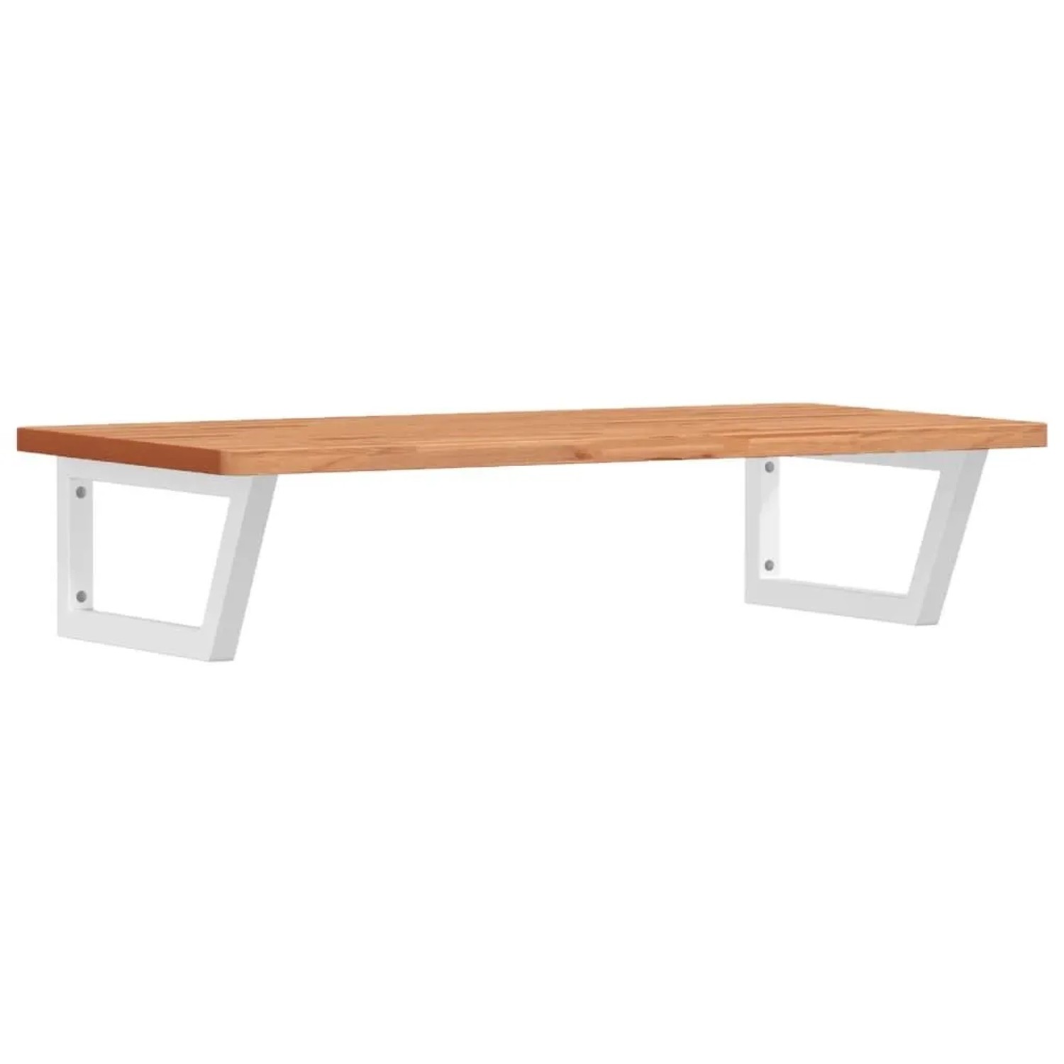 vidaXL Waschbeckenregal Wandmontage Stahl und Massivholz Buche 3302442