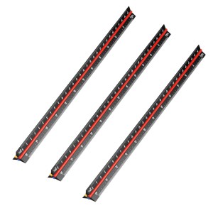 STAHLWERK Dreikant-Lineal 3er Set, 30cm, mit metrischen Skalen für Architekten.