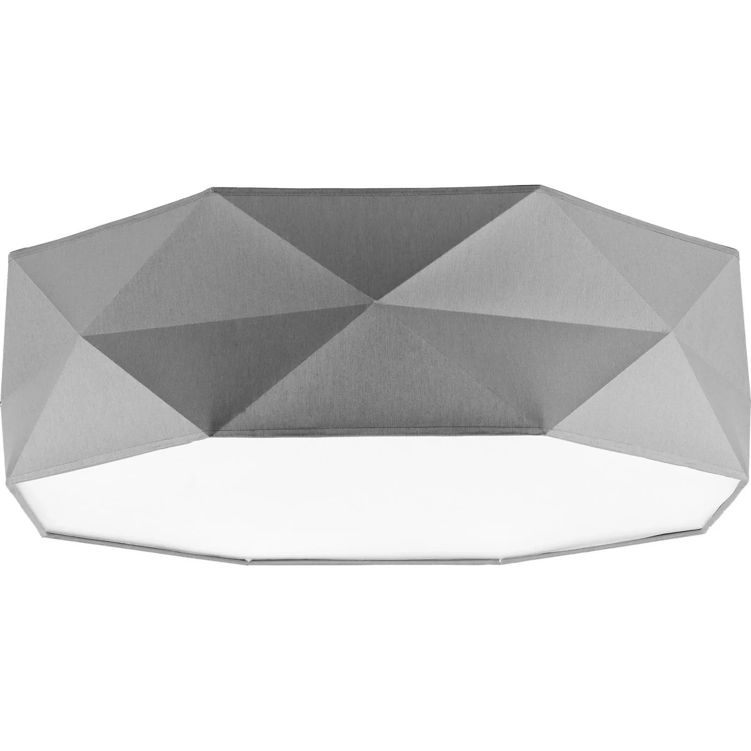 Licht-Erlebnisse Deckenlampe Grau 52 cm Breit Weiß 4x E27 Stoff Metall