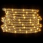 Aufgerollter vidaXL Lichtschlauch mit 1200 warmweißen LEDs, ideal für die Außenbeleuchtung.