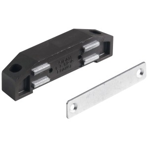 Brauner Hettich Magnetschnäpper mit Gegenplatte für Möbelausstattung, 10 kg Haftkraft.