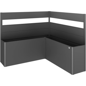 Biohort Belvedere Sichtschutz L-Form, 2-teilig, dunkelgrün-metallic, Zubehör für Hochbeete.