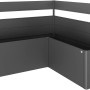 Biohort Belvedere Sichtschutz L-Form, 2-teilig, dunkelgrün-metallic, Zubehör für Hochbeete.