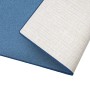 Hellblauer Karat Teppichläufer London mit Schlingenflor, Detailansicht von Ober- und Unterseite.