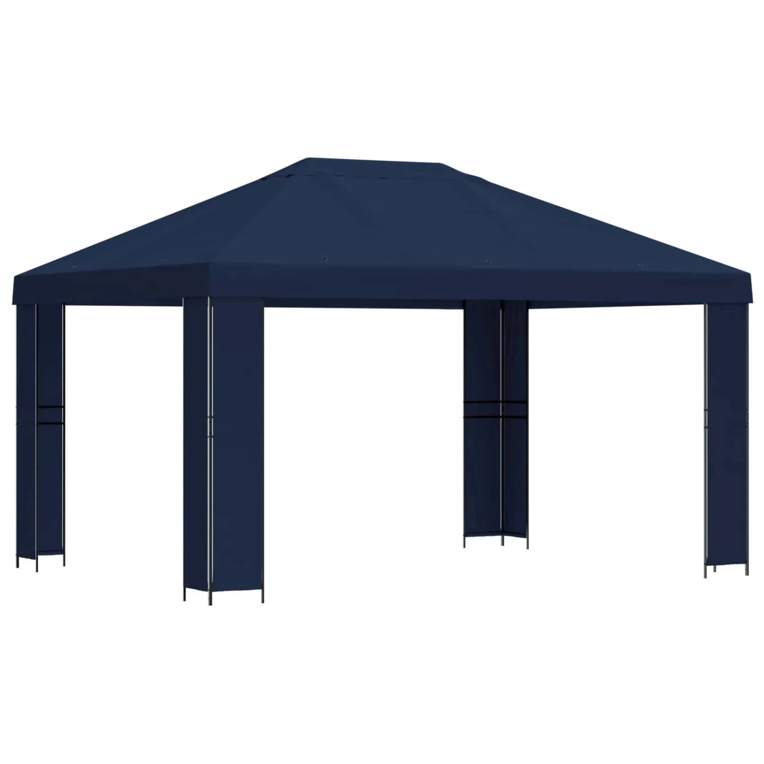 vidaXL Pavillon 4 x 3 m Blau Polyester und Stahl 190 900379