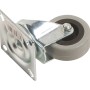 Apparate-Lenkrolle mit Platte, Ø 50mm, 45kg Traglast, verzinktes Stahlblech.