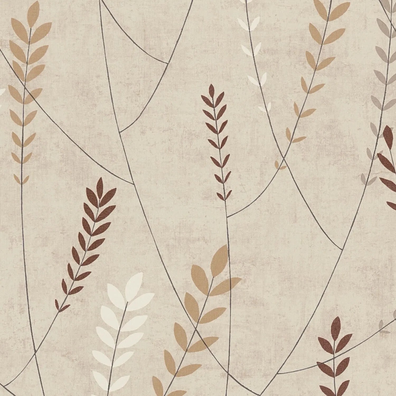PROFHOME 791461-GU Landhaus Tapete Floral Beige Braun Weiß Grau 0,53 m x 10,05 m 5,33 m2