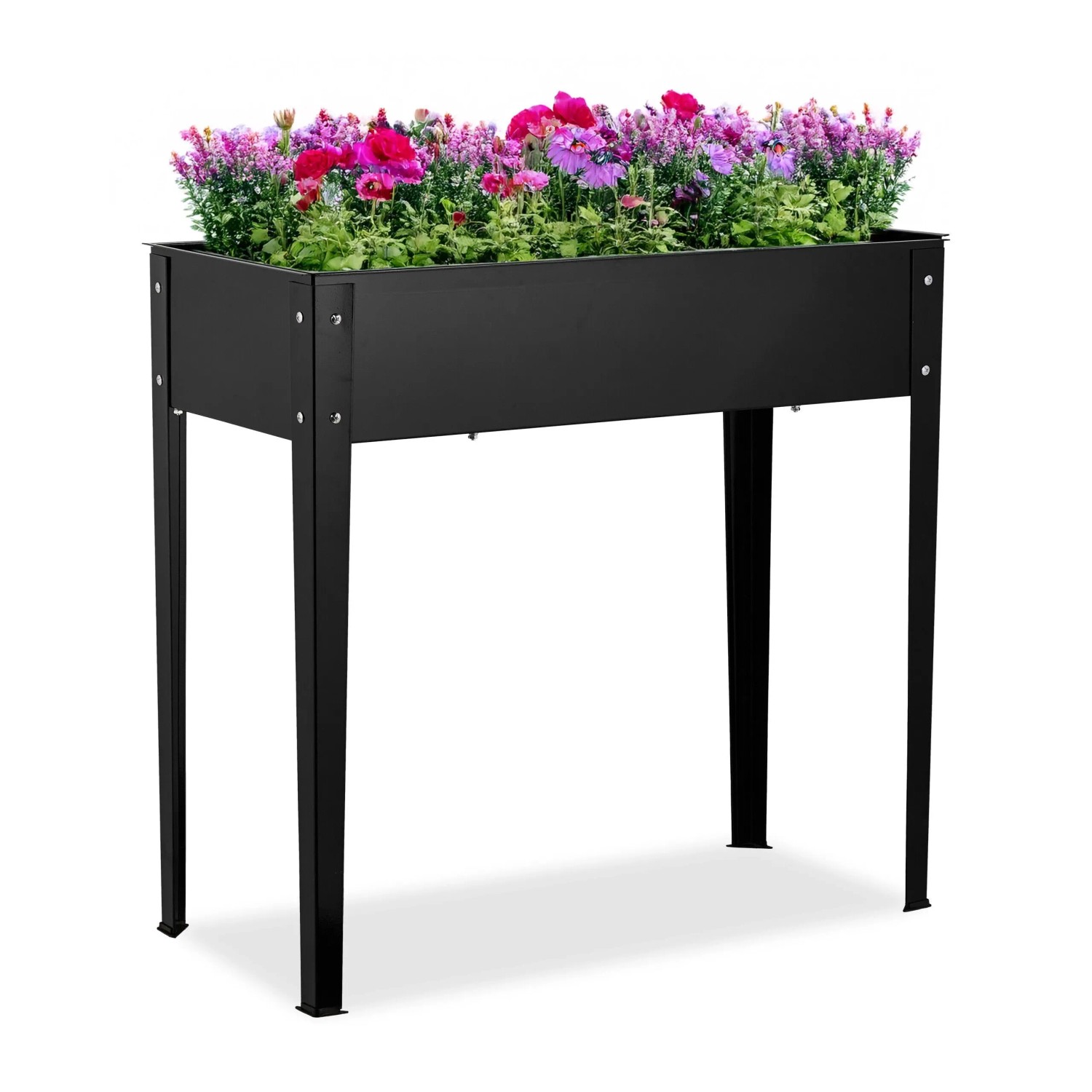 Relaxdays Hochbeet Stahl Schwarz Rostgeschützt 80 Cm X 85 Cm X 40 Cm 5, 9 Kg