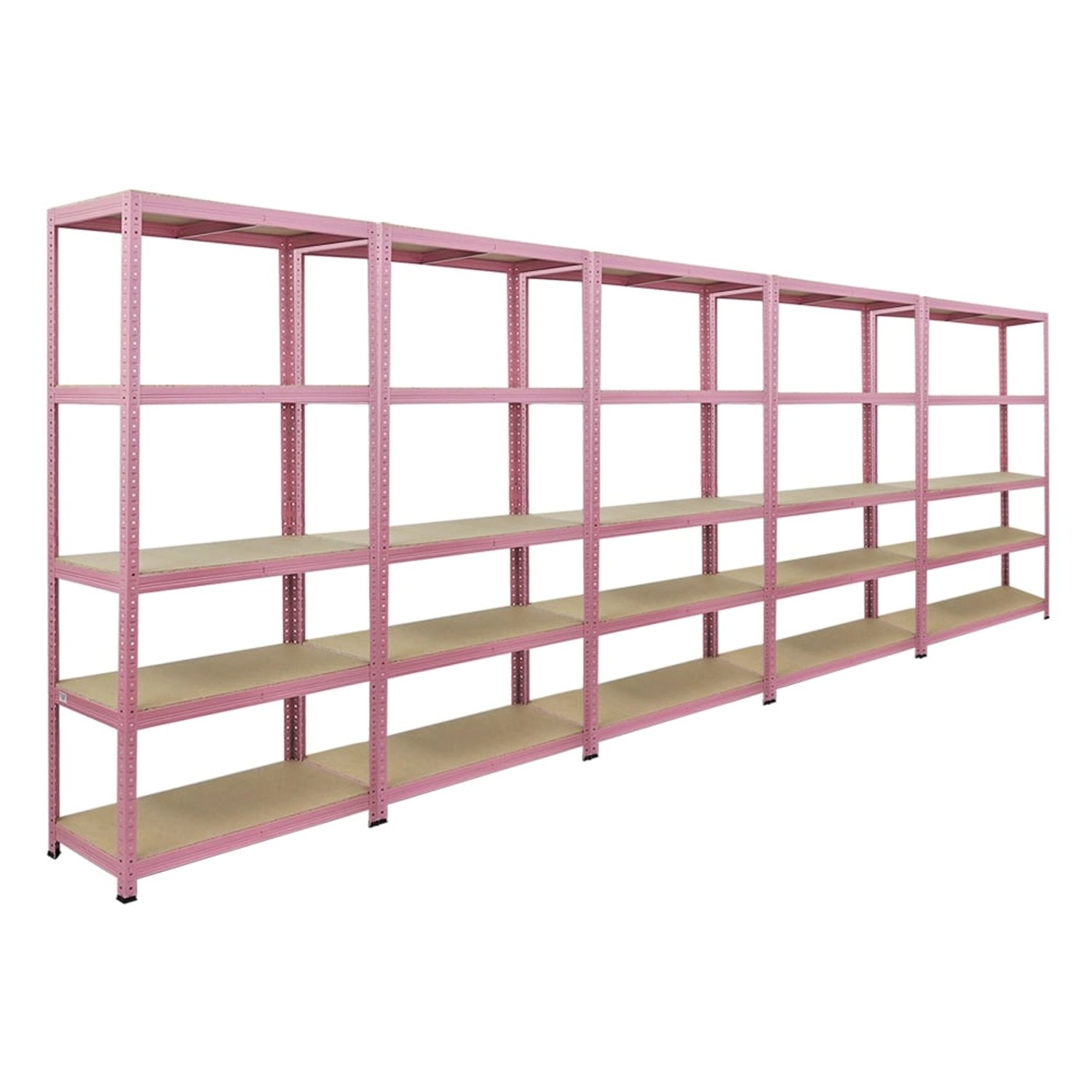 BERLINLODGE Mega Deal 5x Wohnregal PINK LADY HxBxT 180x90x40cm Fachlast 175kg 5 Ebenen Pink Bücherregal Standregal Büror