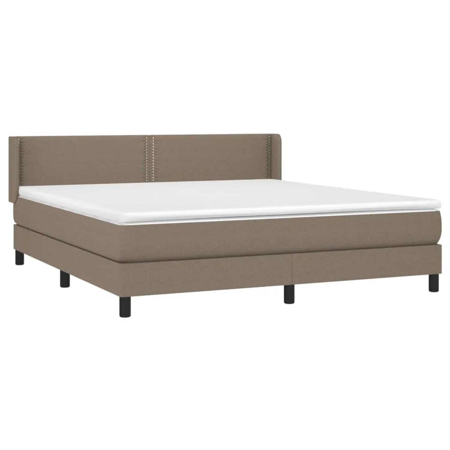 vidaXL Boxspringbett mit Matratze Taupe 180x200 cm Stoff 3129653 günstig online kaufen