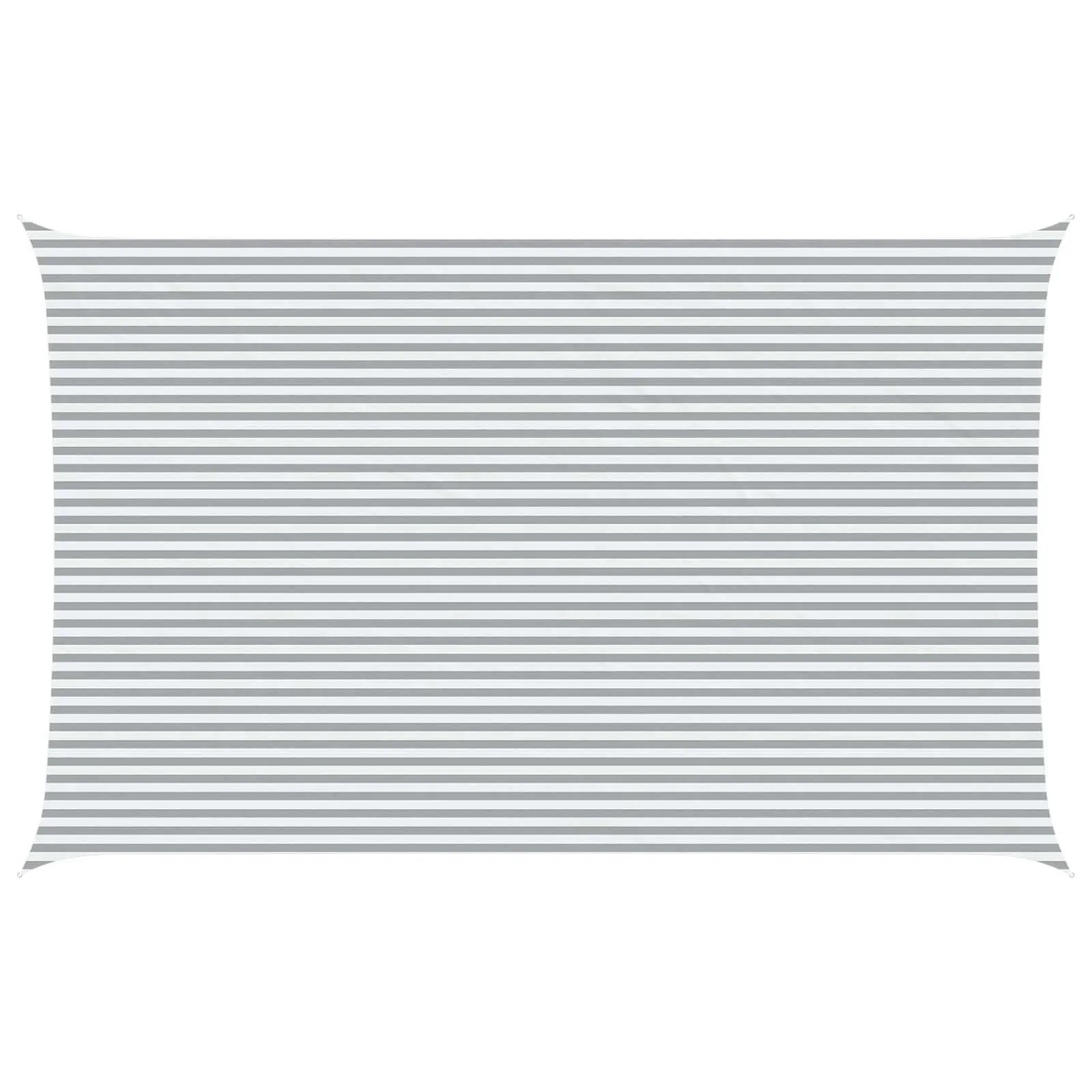 vidaXL Sonnensegel Hellgrau und Weiß 8 x 5 m 100 % Polyester Oxford 42031135