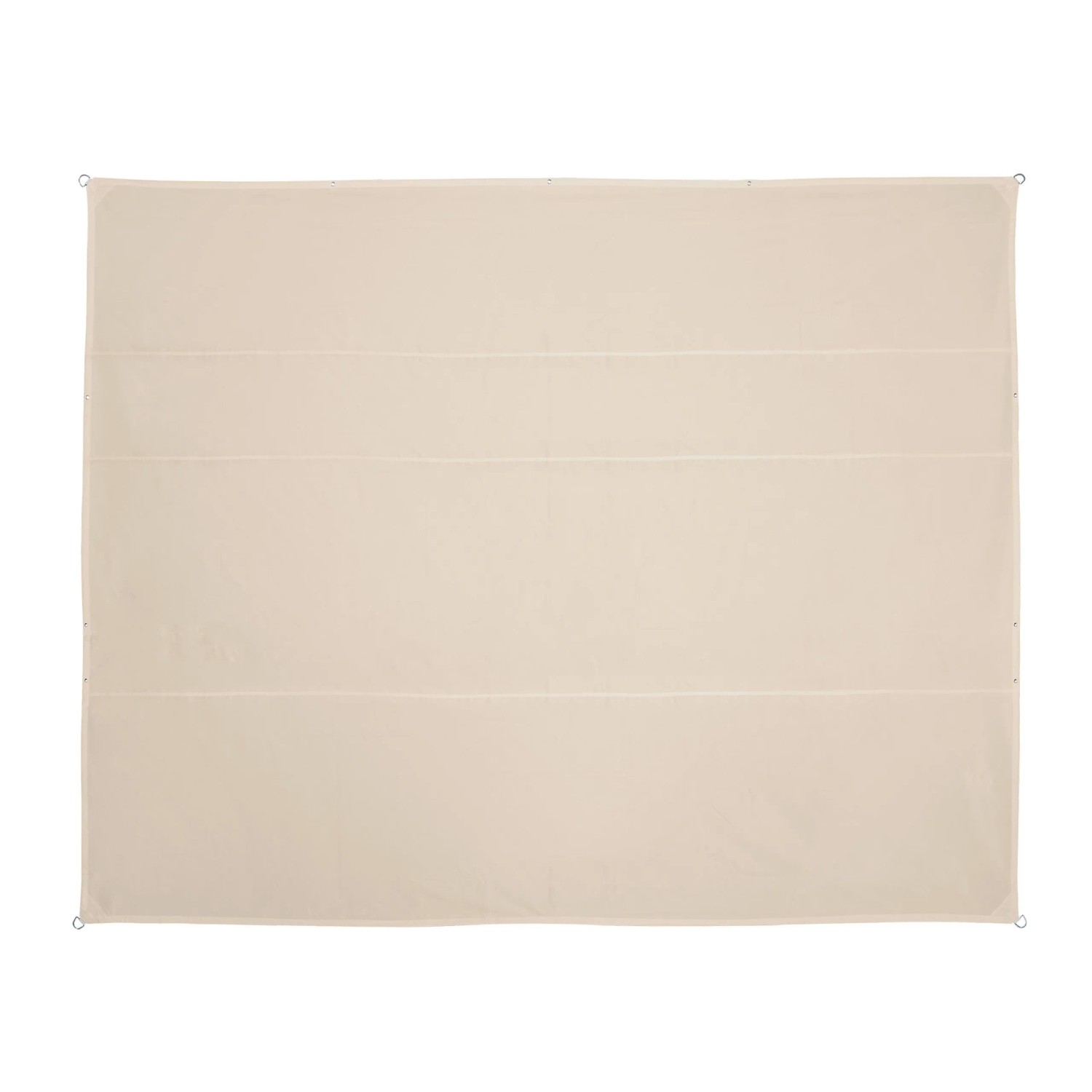 Relaxdays Sonnensegel Polyester Beige UV-Schutz 5 m x 6 m 4,8 kg