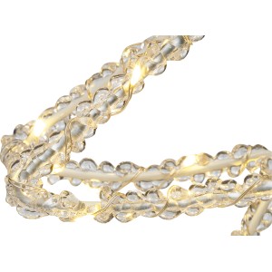 Transparente LED Silhouette Tannenbaum (43cm) mit warmweißen LEDs für Weihnachtsdeko.