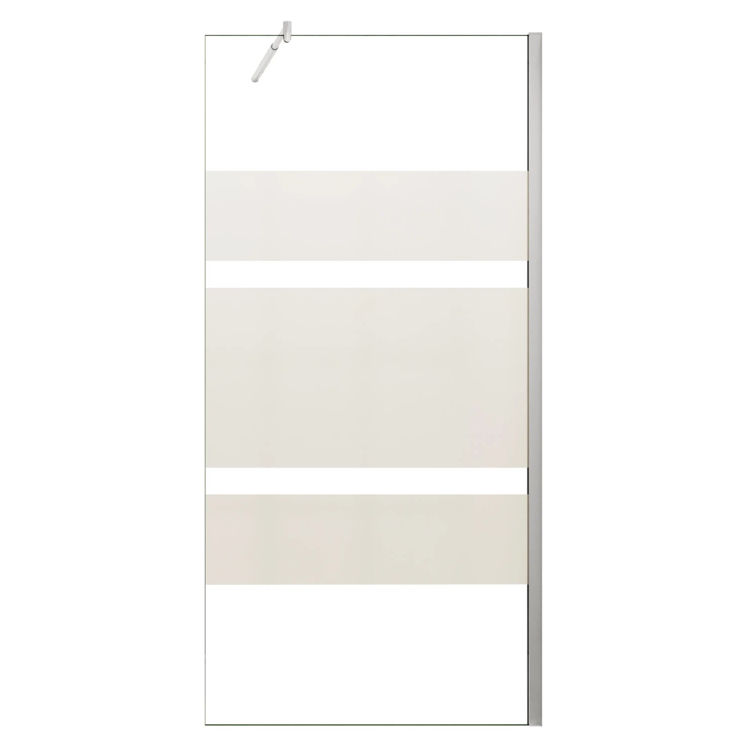 AICA 100x190cm Walk In Teilsatiniert 6mm ESG Duschwand mit 70-120cm Flexiblen Stabilisator für 6-10mm Glas