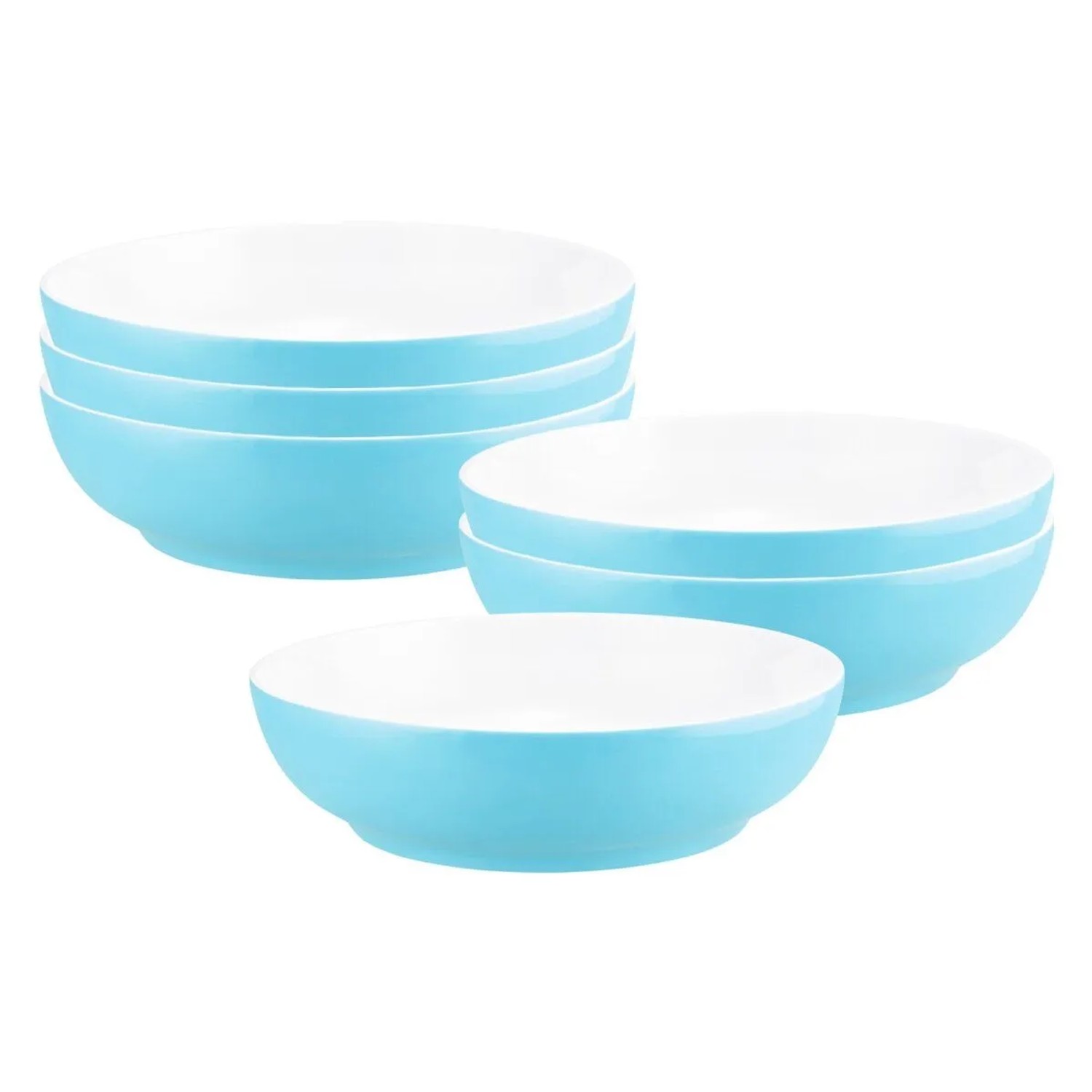 Seltmann Weiden Liberty Pure Colors Foodbowl 25 cm 6er Set Lagoon Blue