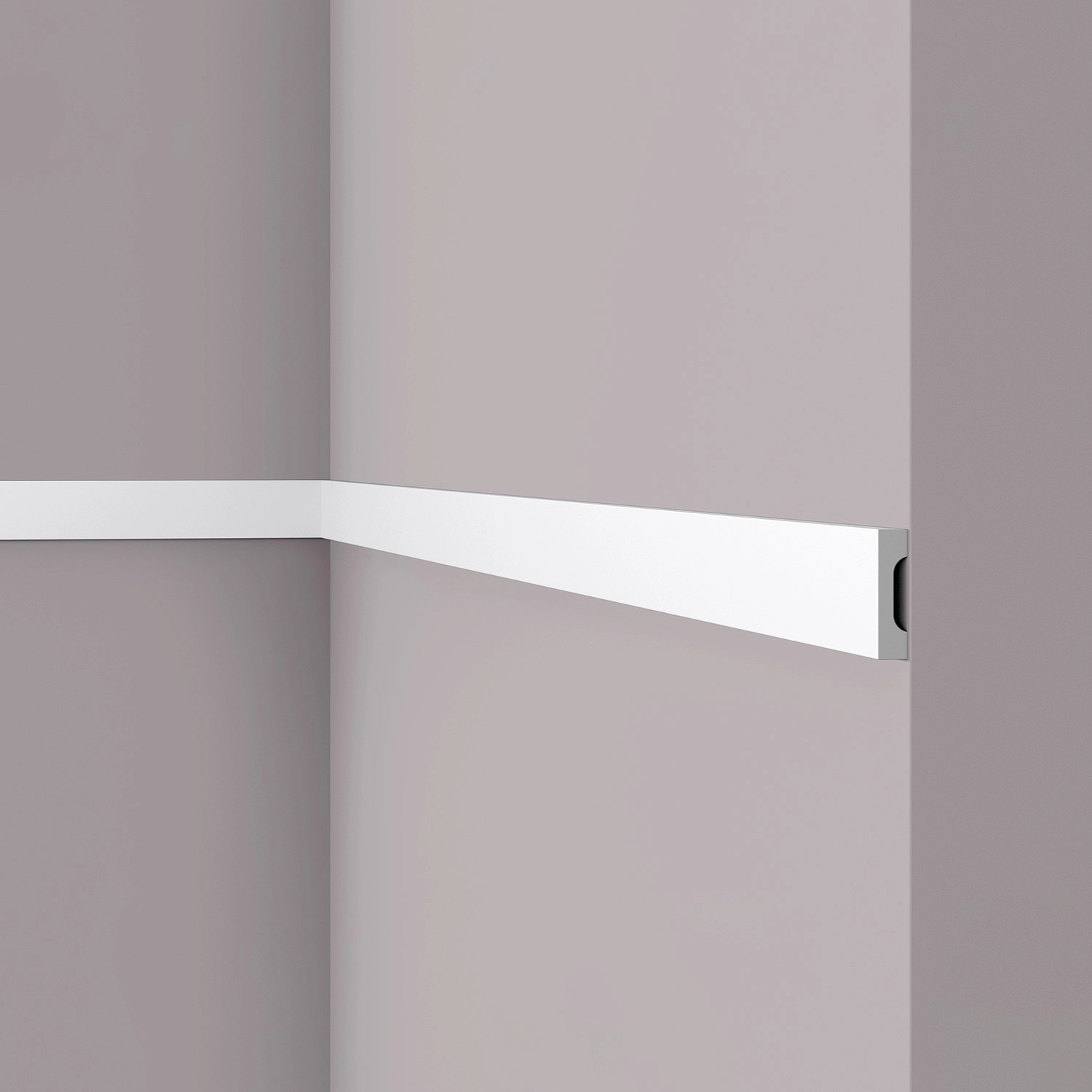 NOEL & MARQUET NMC WD5 WALLSTYL Wand- und Friesleiste Zierleiste Stuckleiste 2 m 200 cm x 1 cm x 3,8 cm Weiß