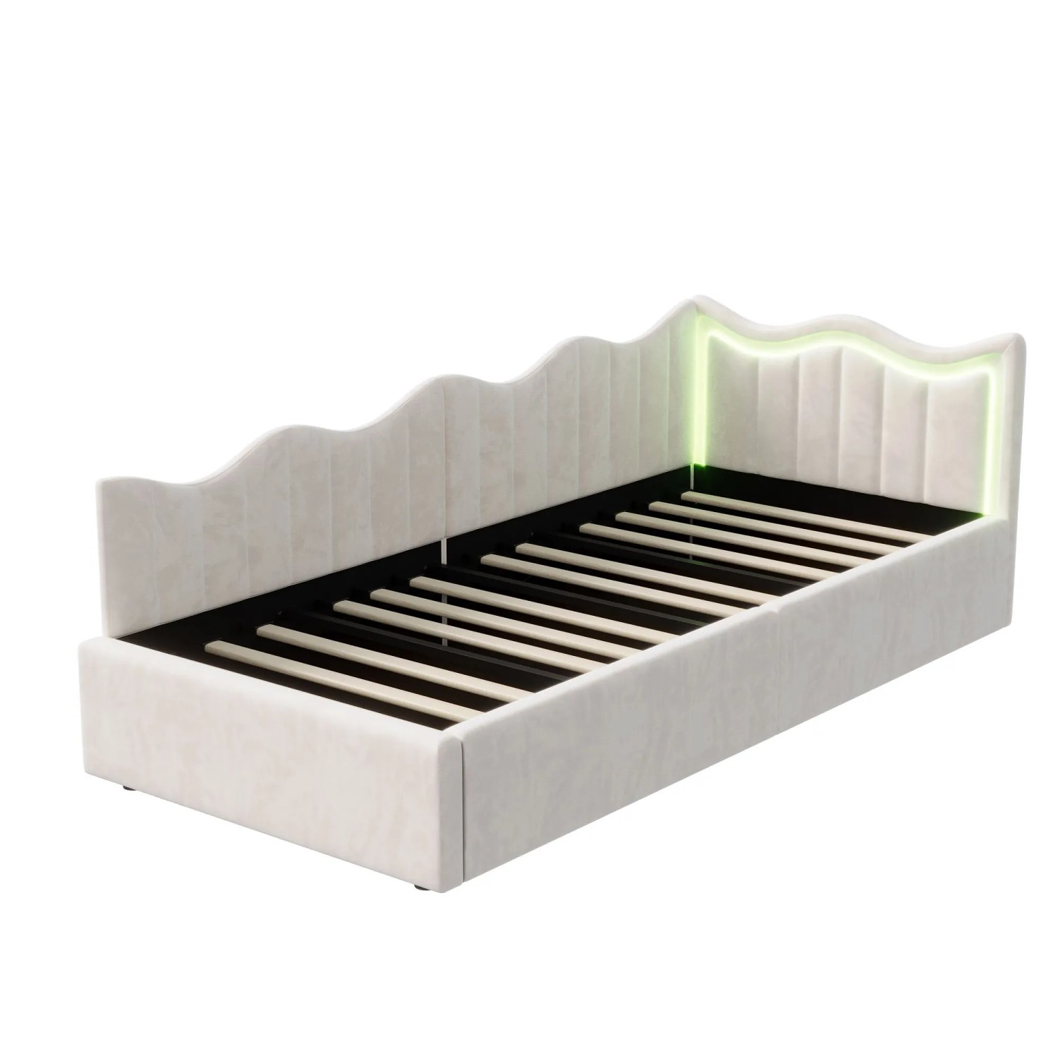 PXloue LED Tagesbett Kinderbett Einzelbett 90x200cm mit Hydraulischem Staur günstig online kaufen