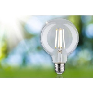 Paulmann E27 LED Leuchtmittel in Globeform, 4W, warmweißes Licht für Wohnräume.