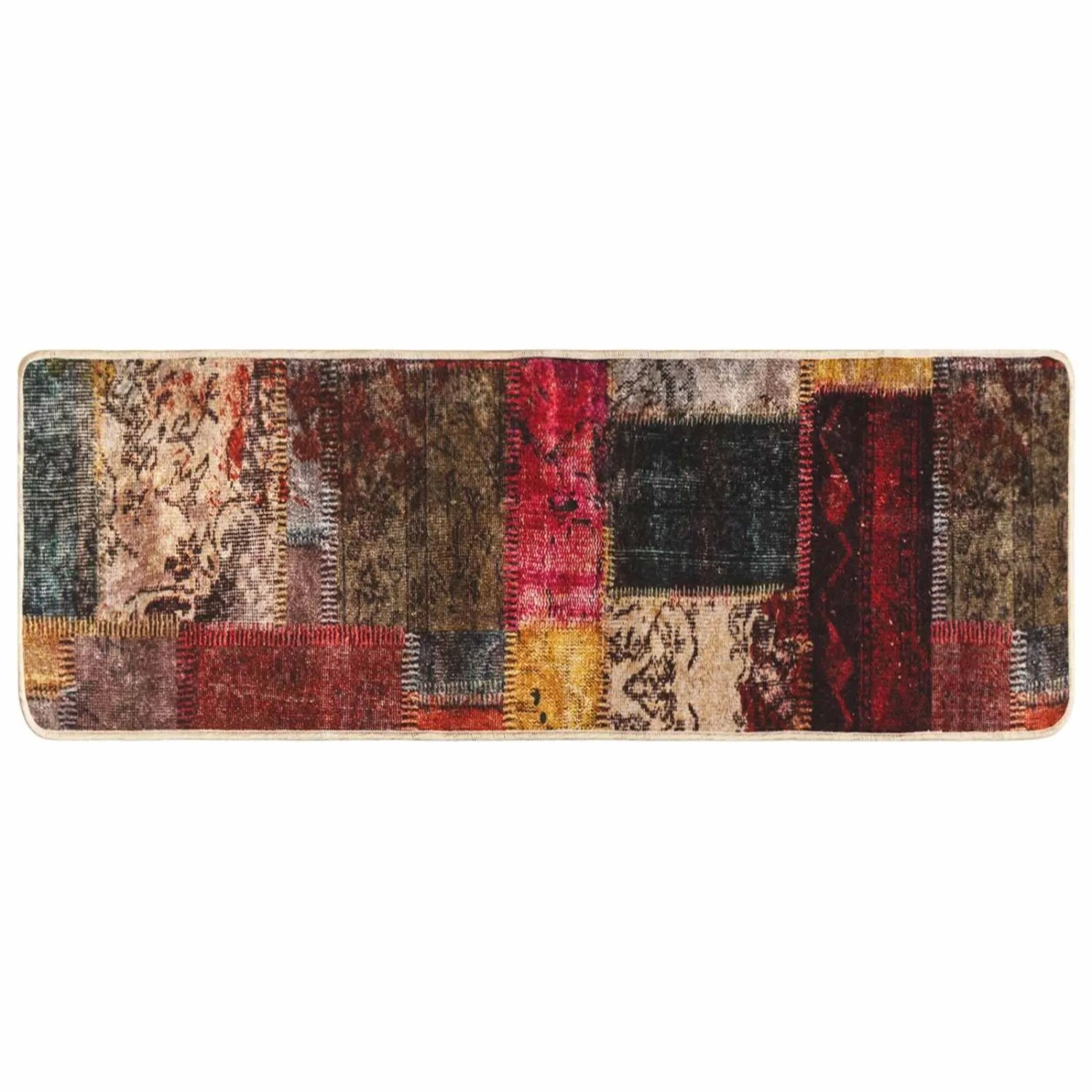 vidaXL Teppichläufer MARSA Mehrfarbig 250 x 100 cm Polyester und PVC 42023251