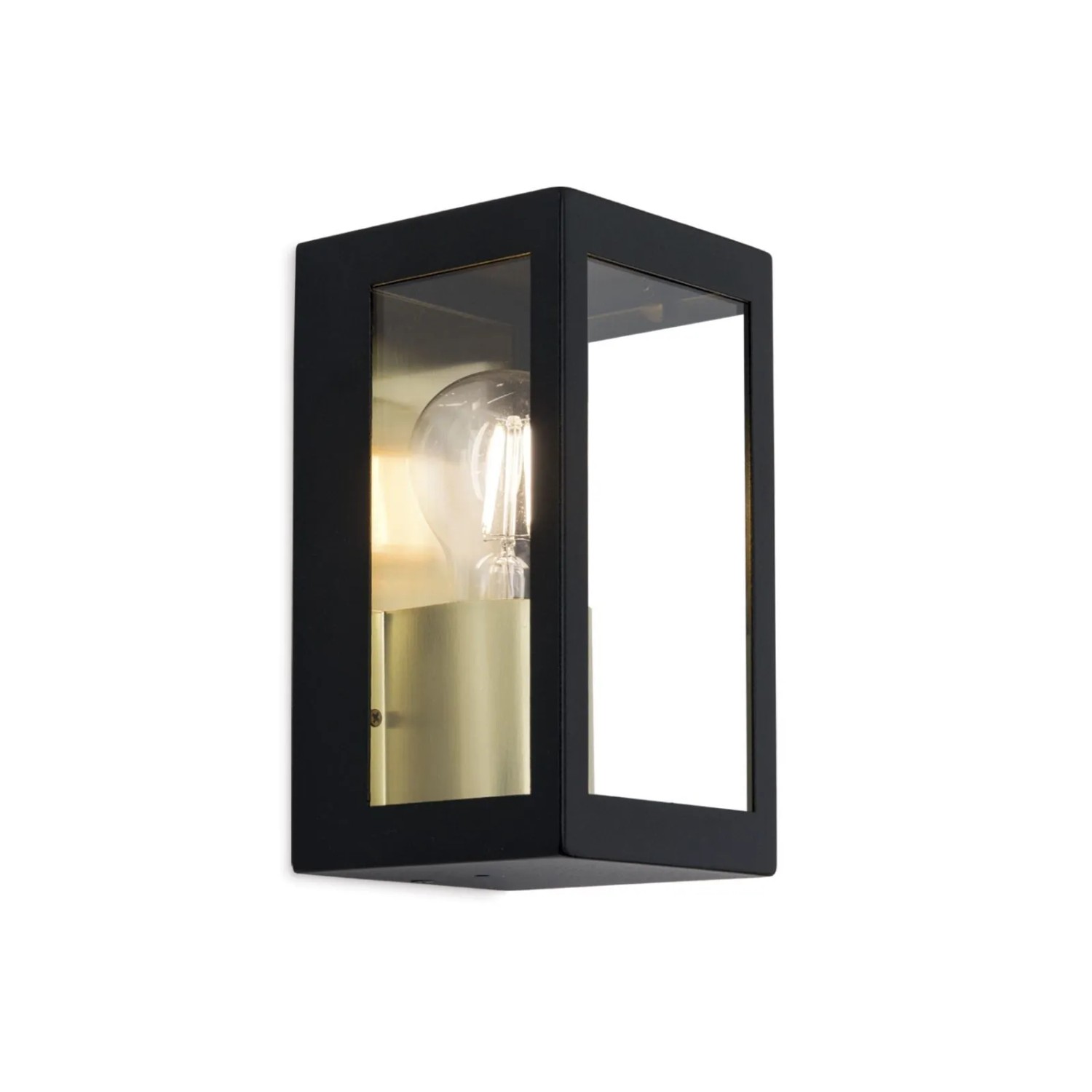 Orion Leuchten Außen Wandleuchte 10 x 19 cm 40W Schwarz-Messing