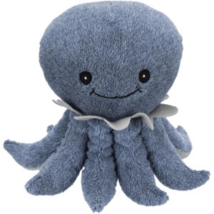 Blauer Trixie Octopus Ocke, ein Plüsch-Hundespielzeug der Be Nordic Serie, 25 cm groß.