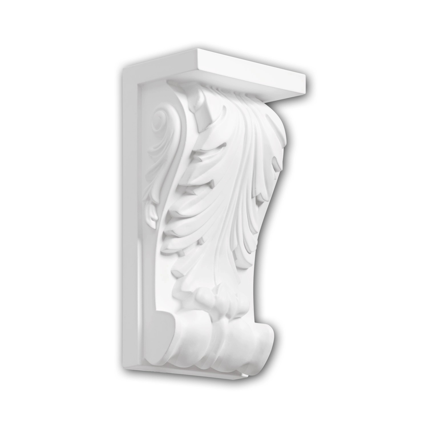 PROFHOME 119010 Konsole Zierelement dekoratives Element Stuckdekor, 12,0 cm x 23,2 cm x 8,3 cm Weiß