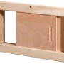 Weka Sauna Abluftschieber aus Fichten- und Sperrholz zur Regulierung der Luftzirkulation in der Sauna.