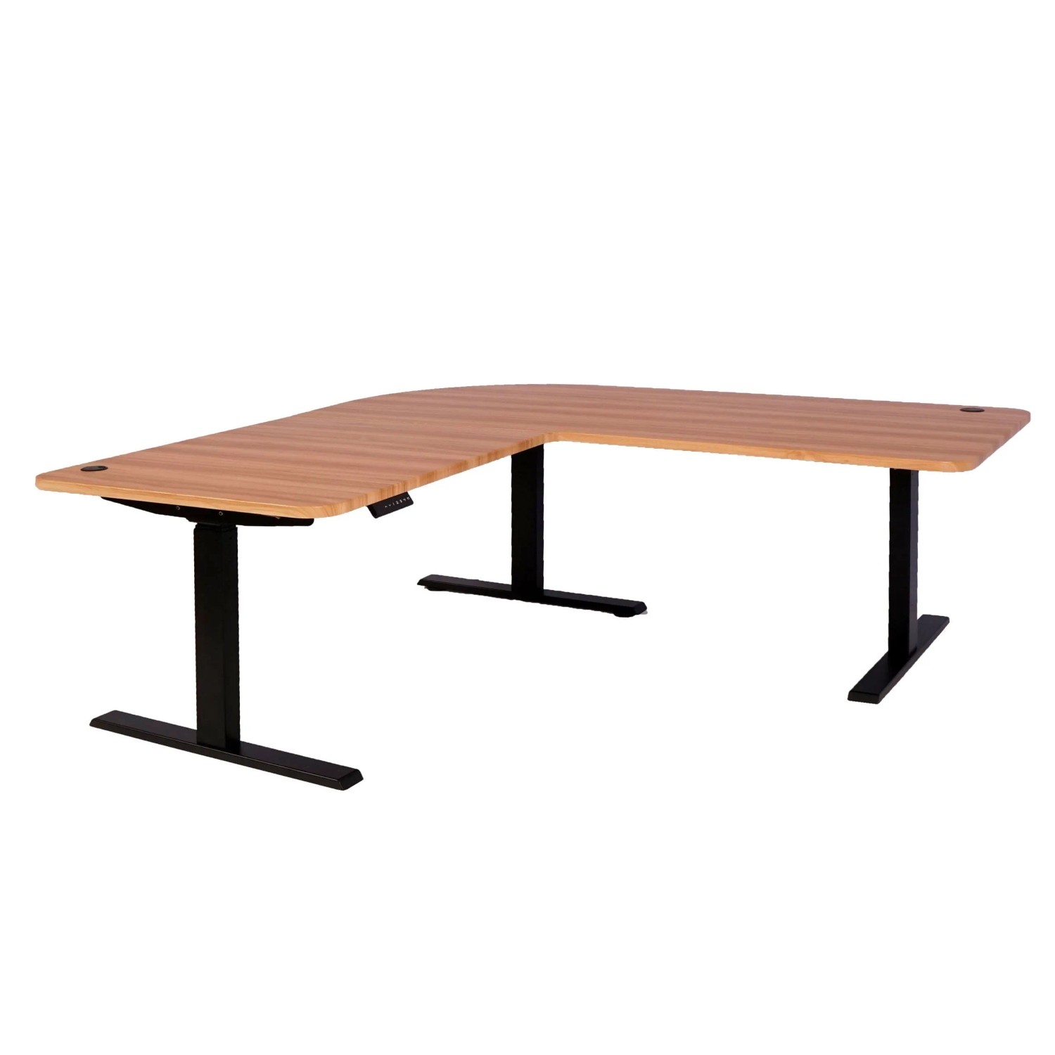 MCW Eck-Schreibtisch D40 Eiche-Dekor Schwarz