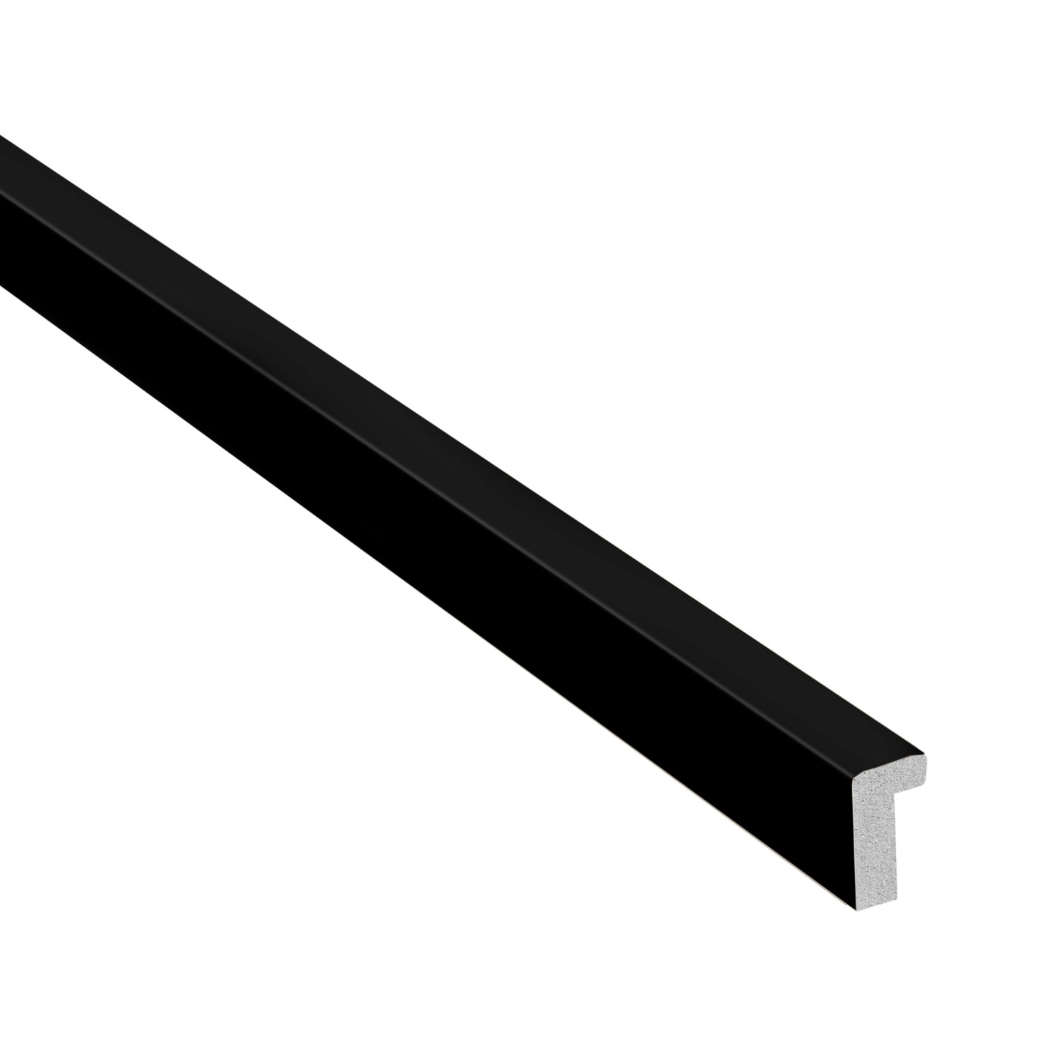 Akustik Einfassprofil Foliert 1,4 cm x 2,4 cm x 250 cm Schwarz Matt